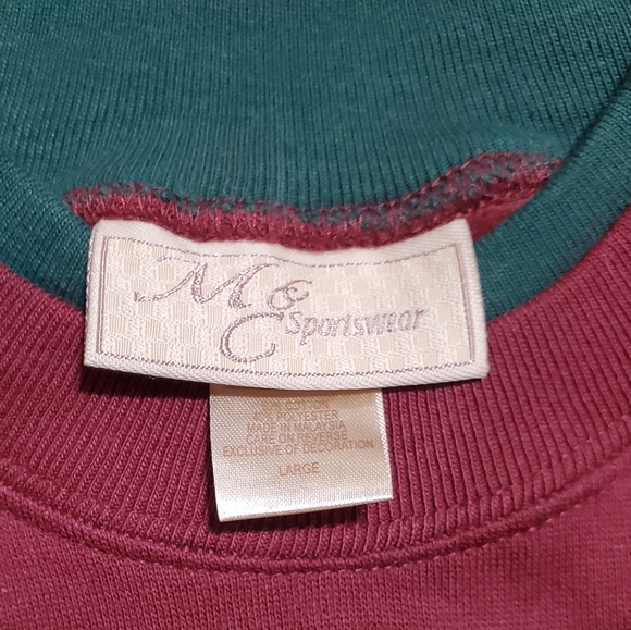 MCSportswear Vintage 90’s MY GRANDKIDS Double Collared Embroidered Sweatshirt🆕 - Picture 5 of 5